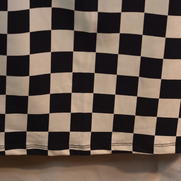Black & White Checkered Shift Dress SZ M Forever 21 - Picture 5 of 8
